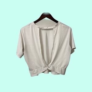 Fabletics Cream Crop Top